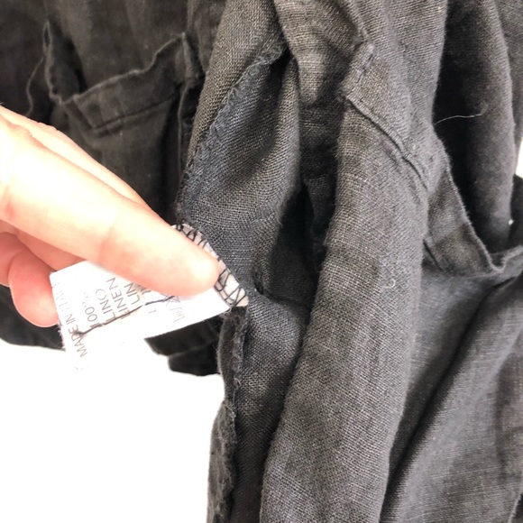 La Bass Black Linen Jacket Blazer - Picture 5 of 5